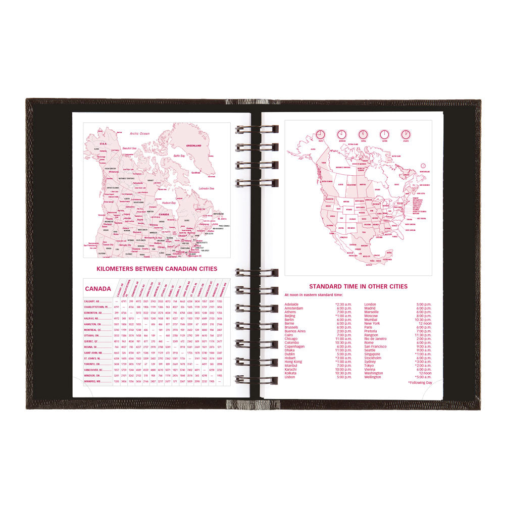 CoilPro™ Daily/Monthly Appointment Book, 2027, Black CB634C.BLK-27 Brownline