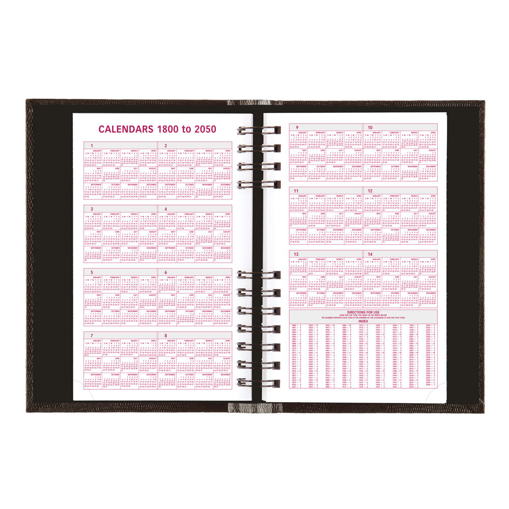 CoilPro™ Daily/Monthly Appointment Book, 2027, Black CB634C.BLK-27 Brownline