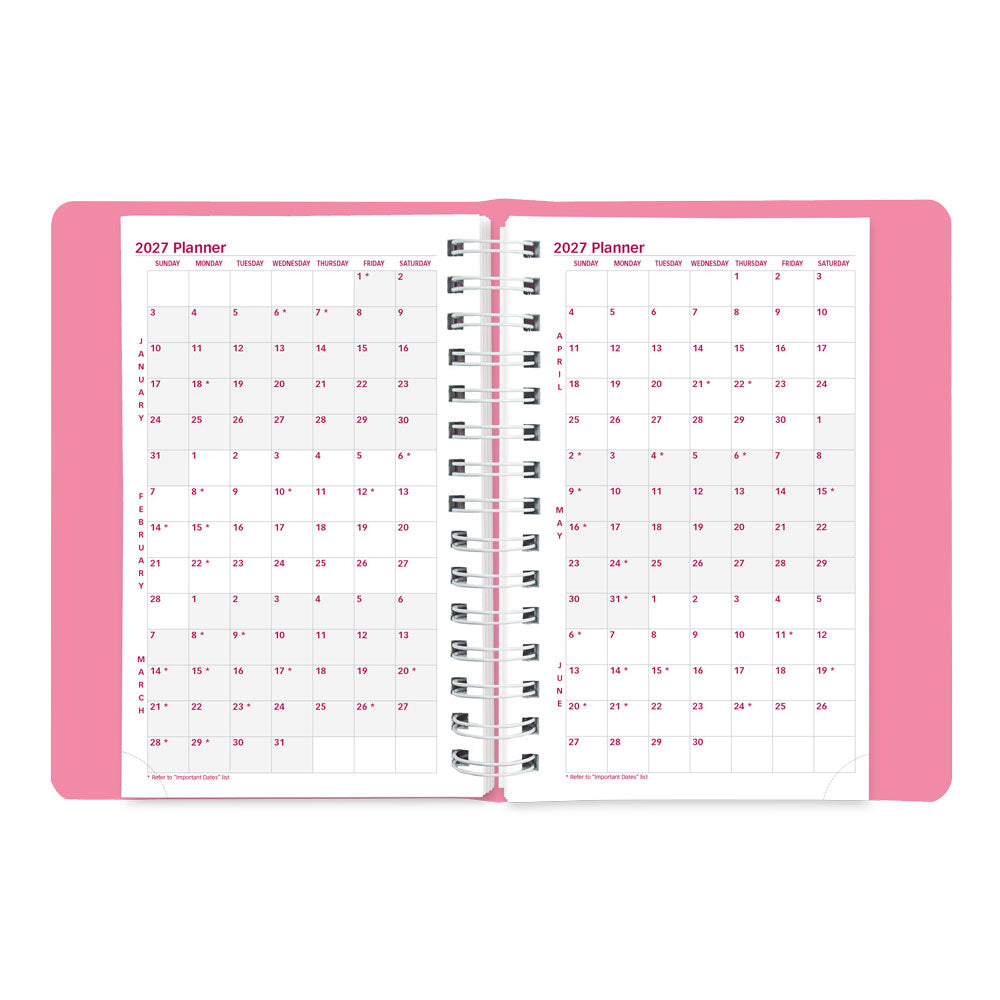 Pink Daily/Monthly Appointment Book, 2027, Pink CB634G.05-27 Brownline