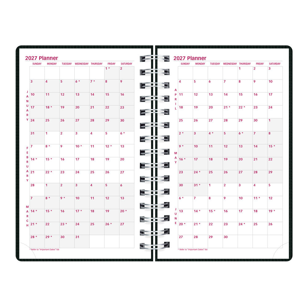 DuraFlex Daily/Monthly Appointment Book, 2027 Black CB634V.BLK-27 Brownline#color_black