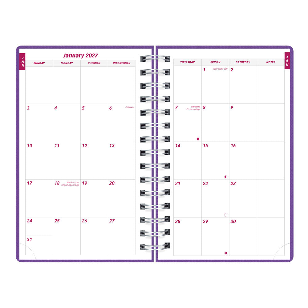 DuraFlex Daily/Monthly Appointment Book, 2027 Purple CB634V.PUR-27 Brownline#color_purple