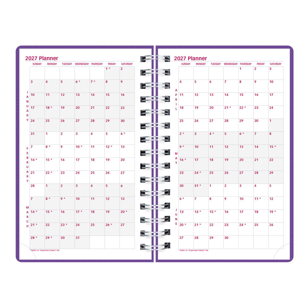 DuraFlex Daily/Monthly Appointment Book, 2027 Purple CB634V.PUR-27 Brownline#color_purple