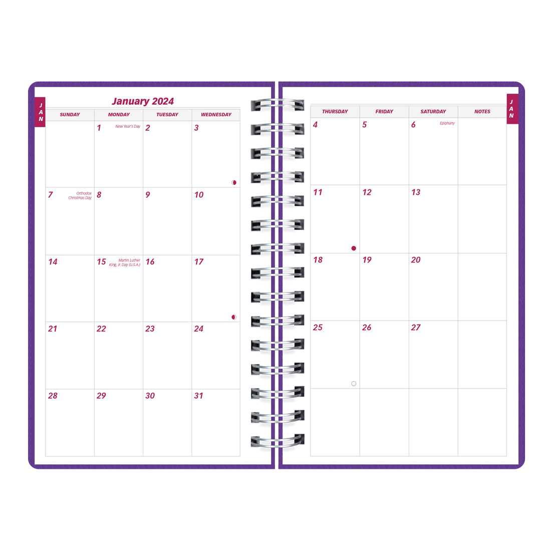 DuraFlex Daily Planner 2024#color_purple