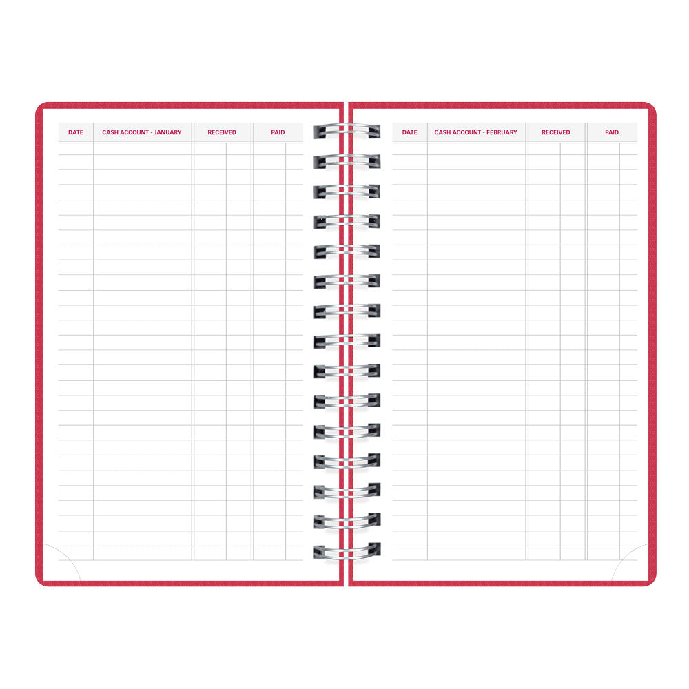 DuraFlex Daily/Monthly Appointment Book, 2027 Raspberry CB634V.RAS-27 Brownline#color_raspberry