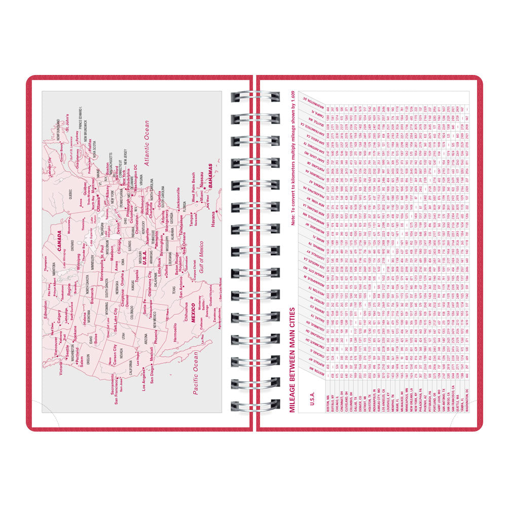 DuraFlex Daily/Monthly Appointment Book, 2027 Raspberry CB634V.RAS-27 Brownline#color_raspberry