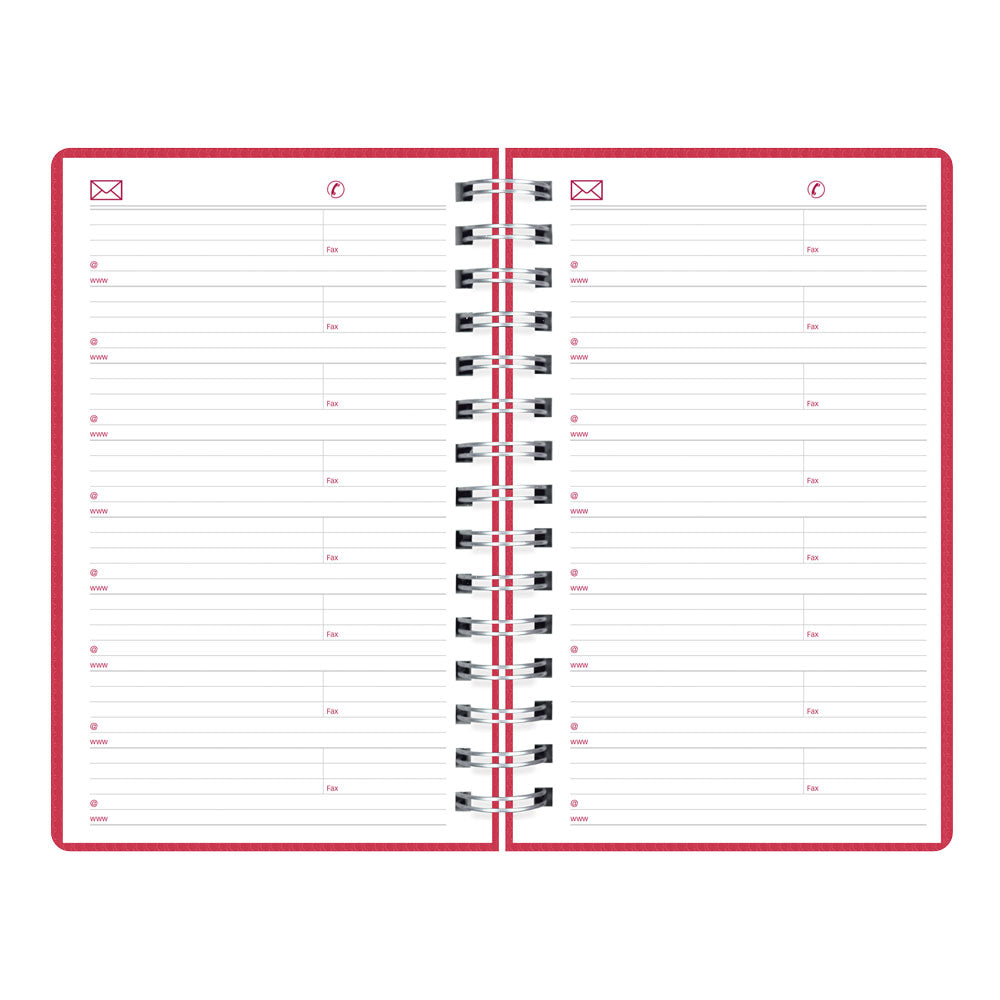 DuraFlex Daily/Monthly Appointment Book, 2027 Raspberry CB634V.RAS-27 Brownline#color_raspberry