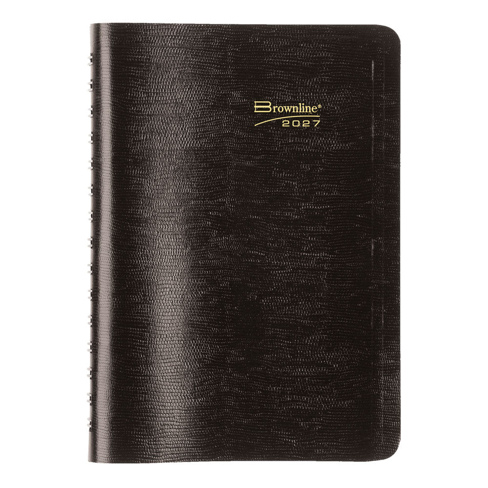 Essential Daily/Monthly Appointment Book, 2027 Black CB634W.BLK-27 Brownline