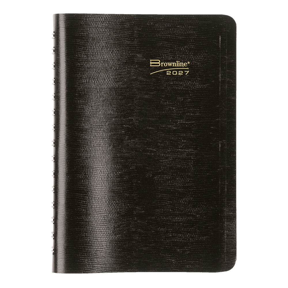PlannerPlus™ Daily/Monthly Appointment Book, 2027, Black CB634WN.BLK-27 Brownline