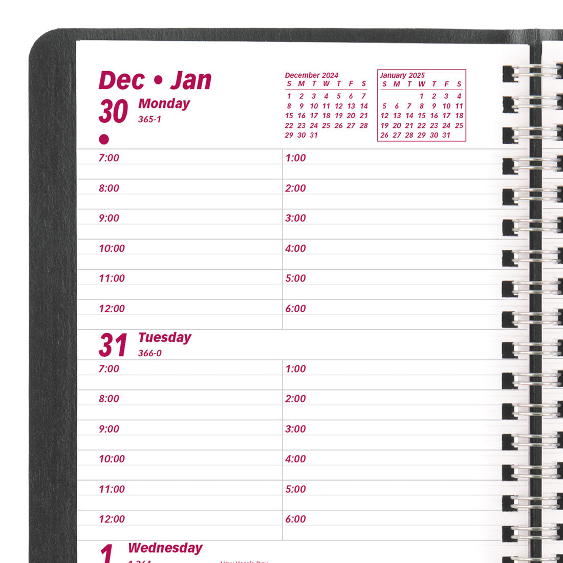 Essential Weekly Planner 2025, English, Black, CB75.BLK