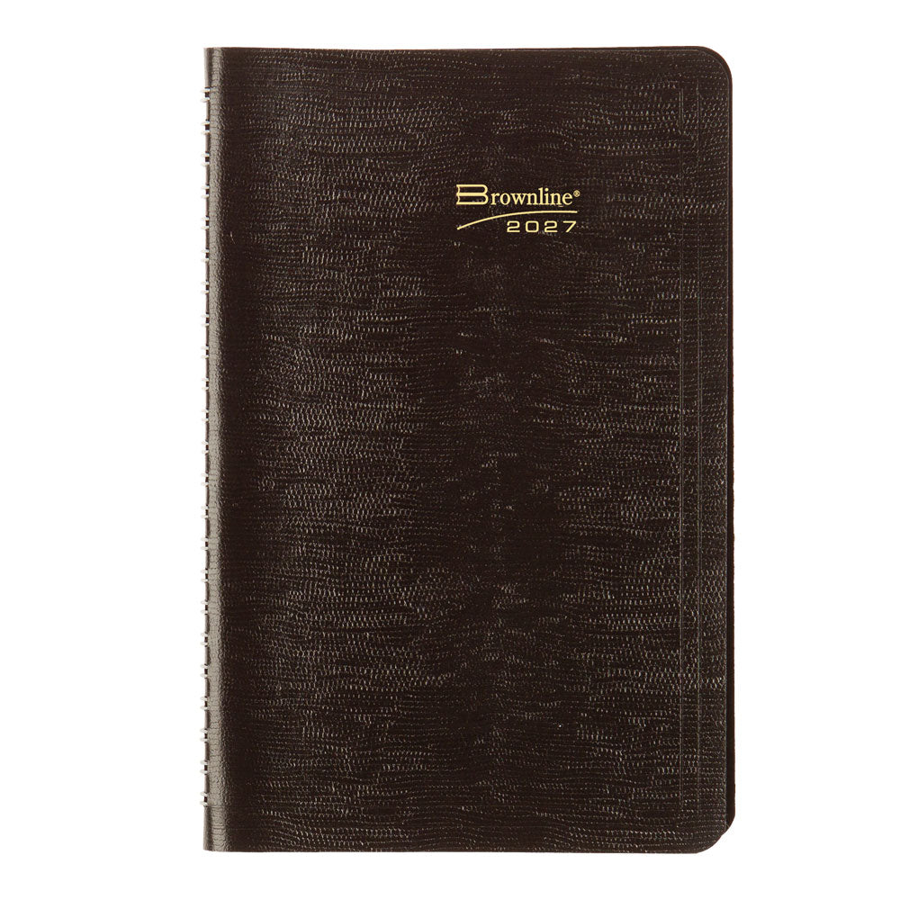 Essential Weekly Appointment Book, 2027, Black CB75.BLK-27 Brownline