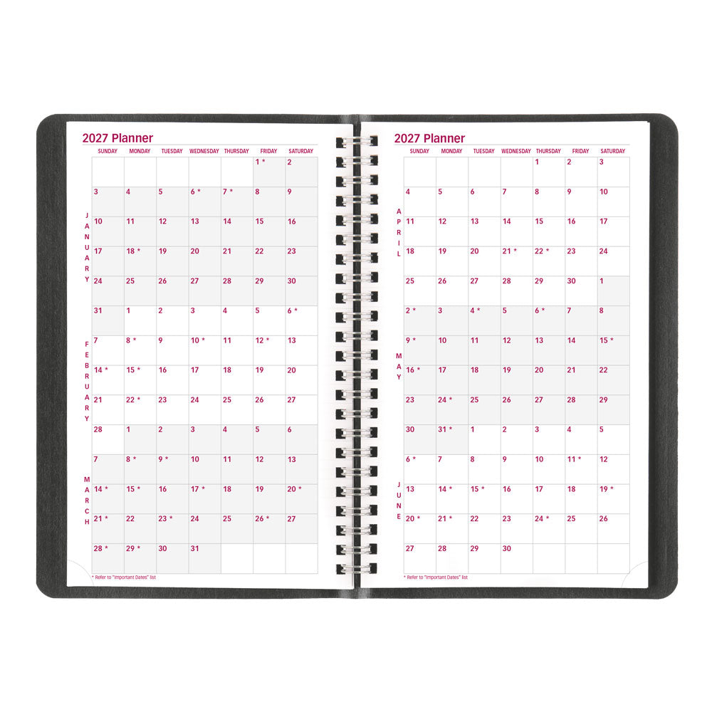 Essential Weekly Appointment Book, 2027, Black CB75.BLK-27 Brownline