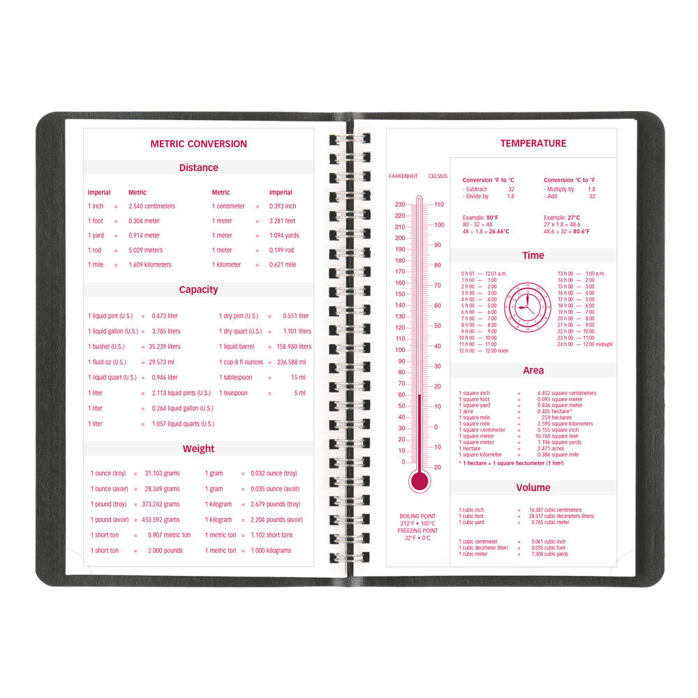 Essential Weekly Appointment Book, 2027, Black CB75.BLK-27 Brownline