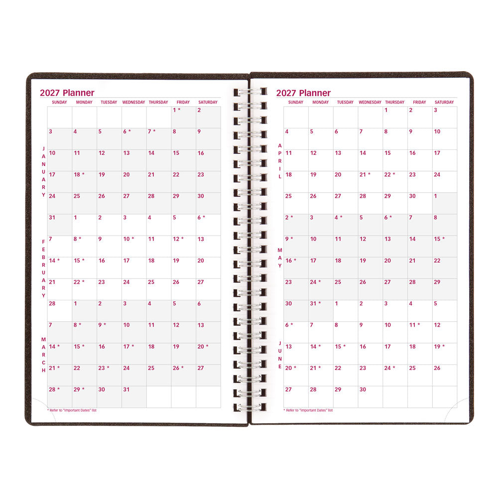 DuraFlex Weekly Appointment Book, 2027, Black CB75V.BLK-27 Brownline
