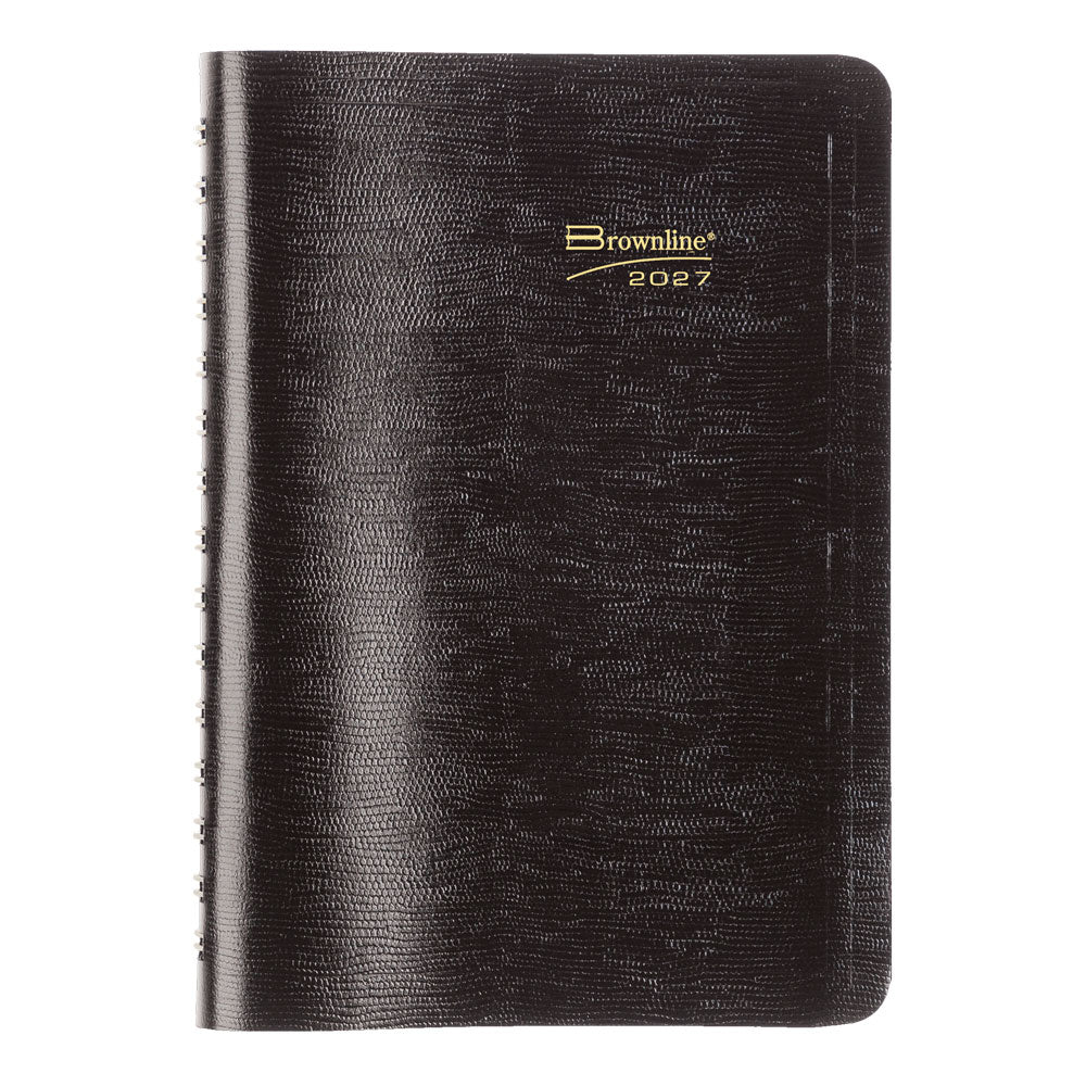 Essential Daily Appointment Book, 2027, Black CB800.BLK-27 Brownline