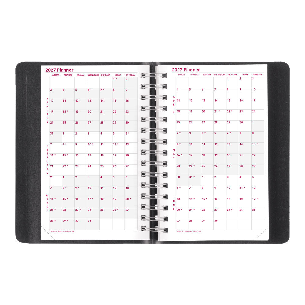 Essential Daily Appointment Book, 2027, Black CB800.BLK-27 Brownline