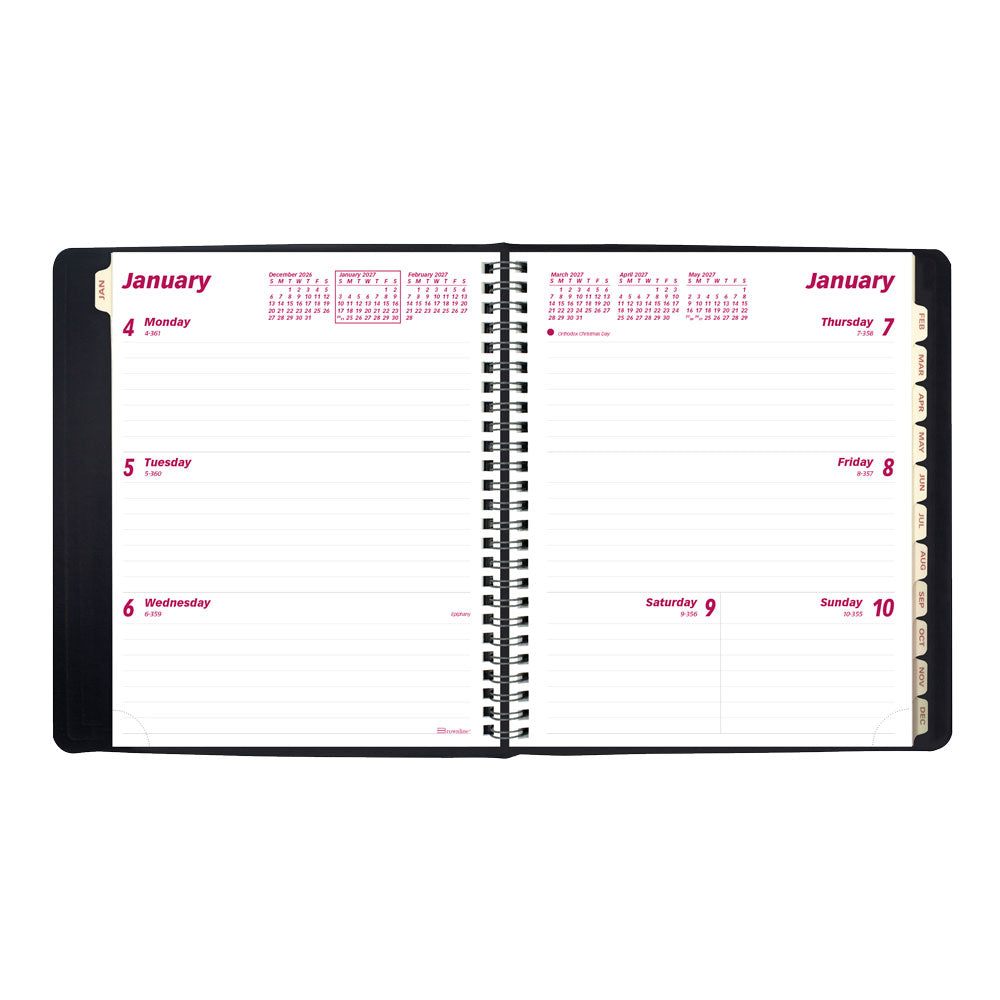 Essential Weekly/Monthly Planner, 2027, Black CB850.BLK-27 Brownline