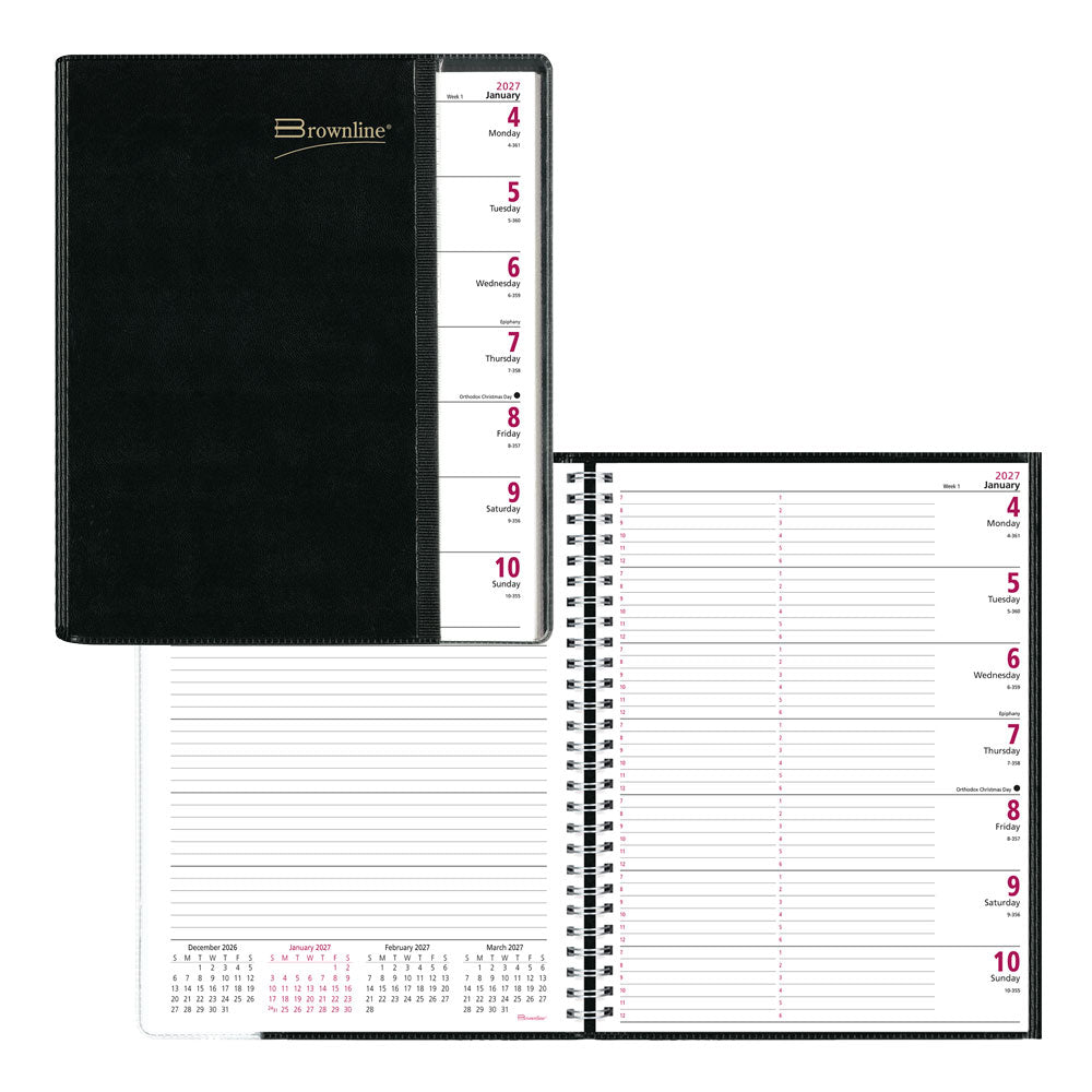 Pre-Vu Weekly Appointment Book, 2027 - Black (CB925.BLK-27)