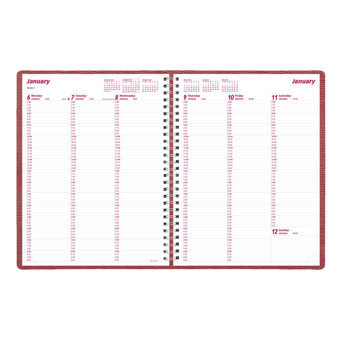 Essential Weekly Appointment Book 2025, English, CB950.RED#color_red
