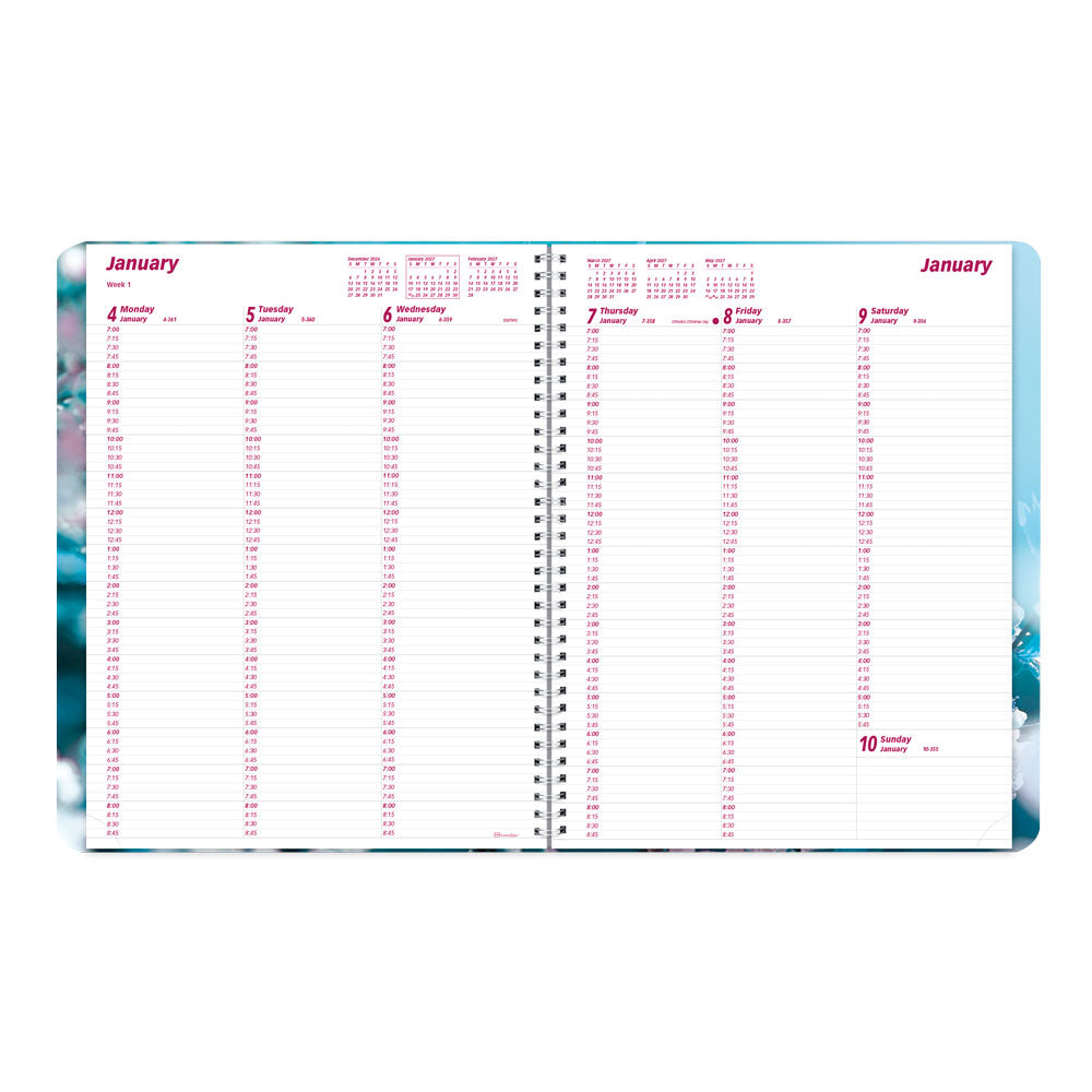 Nature Weekly Appointment Book, 2027 Cherry Blossoms CB950G.03-27 Brownline#color_cherry-blossoms