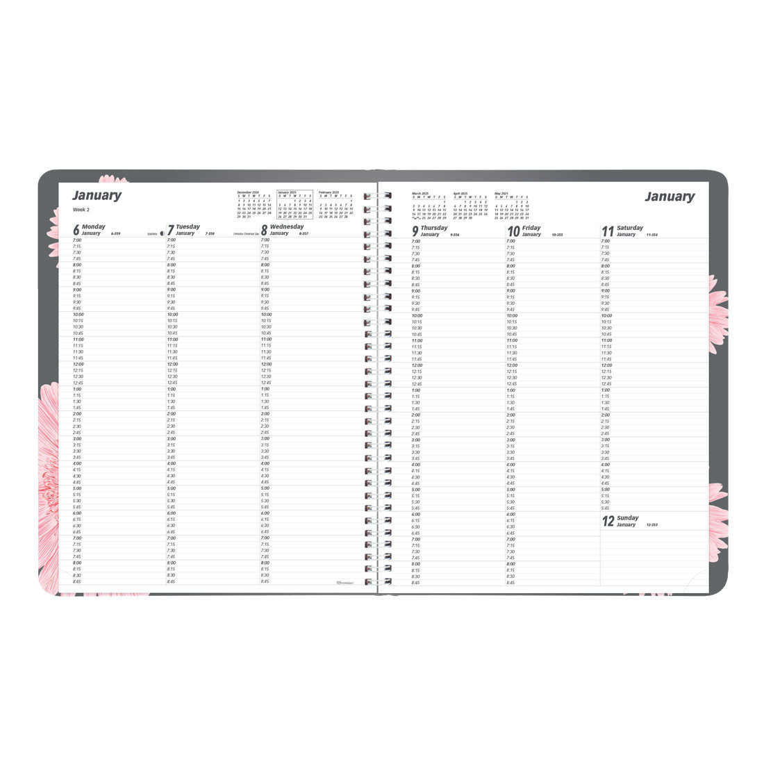 Pink Daisy Weekly Planner 2025, CB950G.05