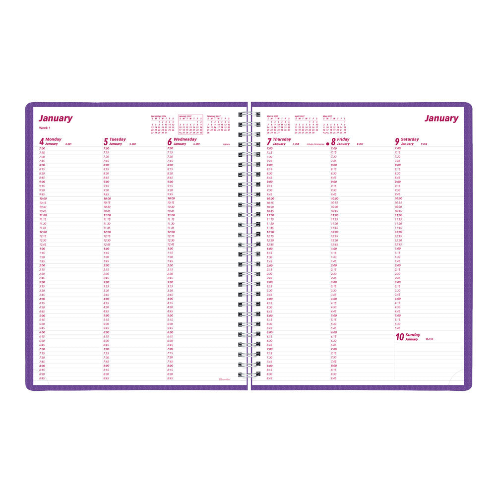 DuraFlex Weekly Appointment Book, 2027 Purple CB950V.PUR-27 Brownline#color_purple