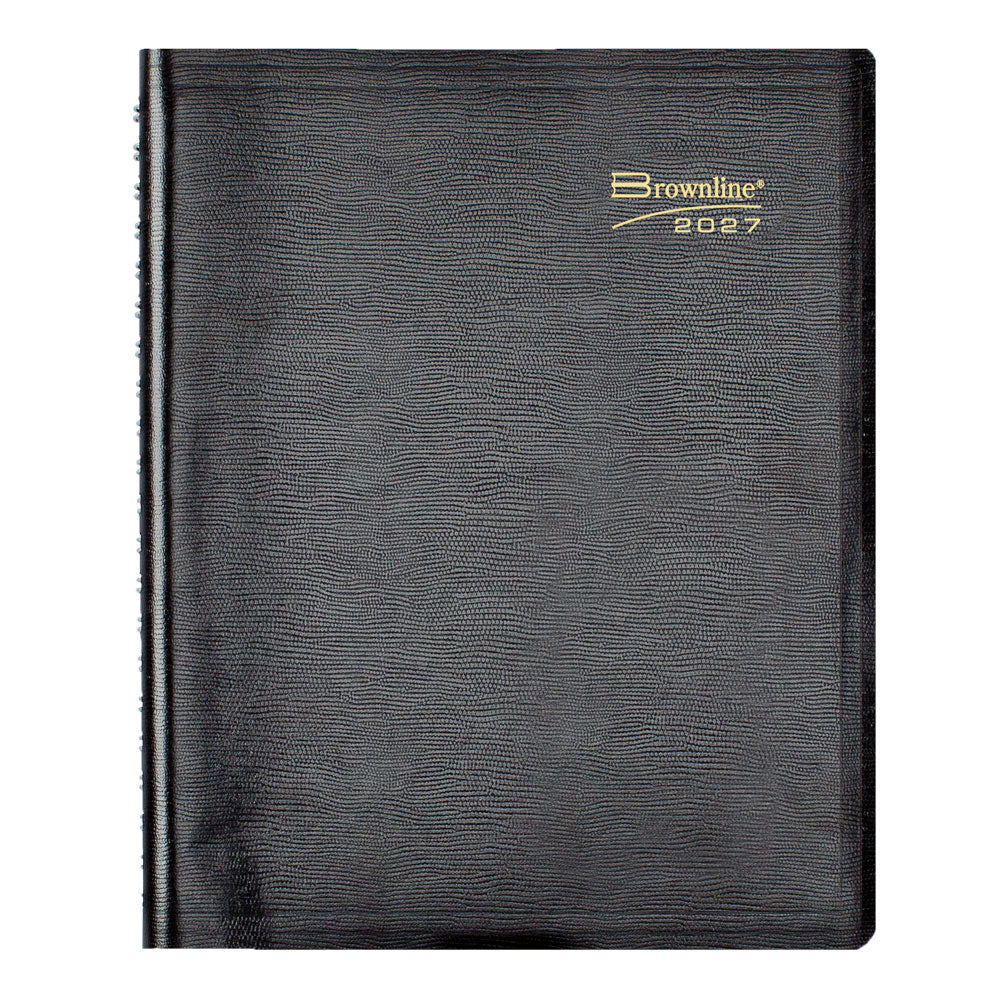 Essential Daily Four-Column Appointment Book, 2027, Black CB960.BLK-27 Brownline