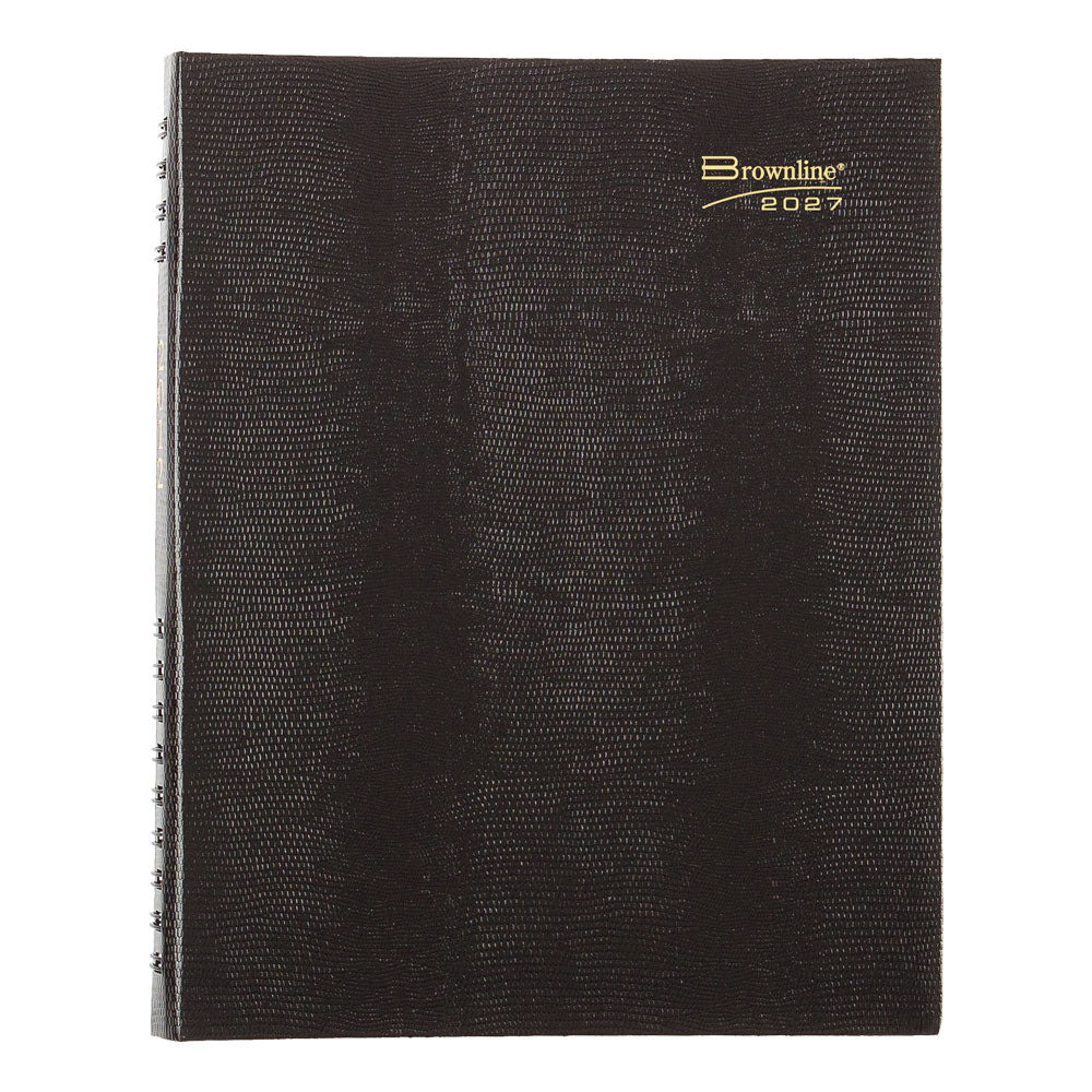 CoilPro™ Daily Four-Column Appointment Book, 2027, Black CB960C.BLK-27 Brownline