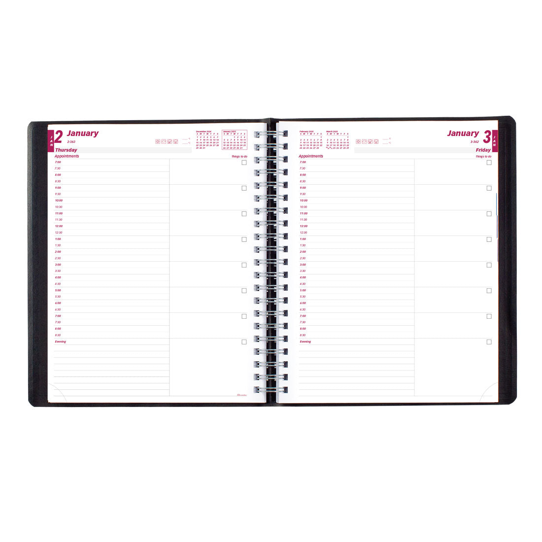 Essential Daily Planner 2025 Black, CB965.BLK