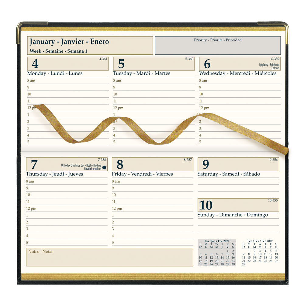 Brownline Executive Weekly Appointment Book, 2027 - Trilingual, Assorted CBE306.ASX-27
