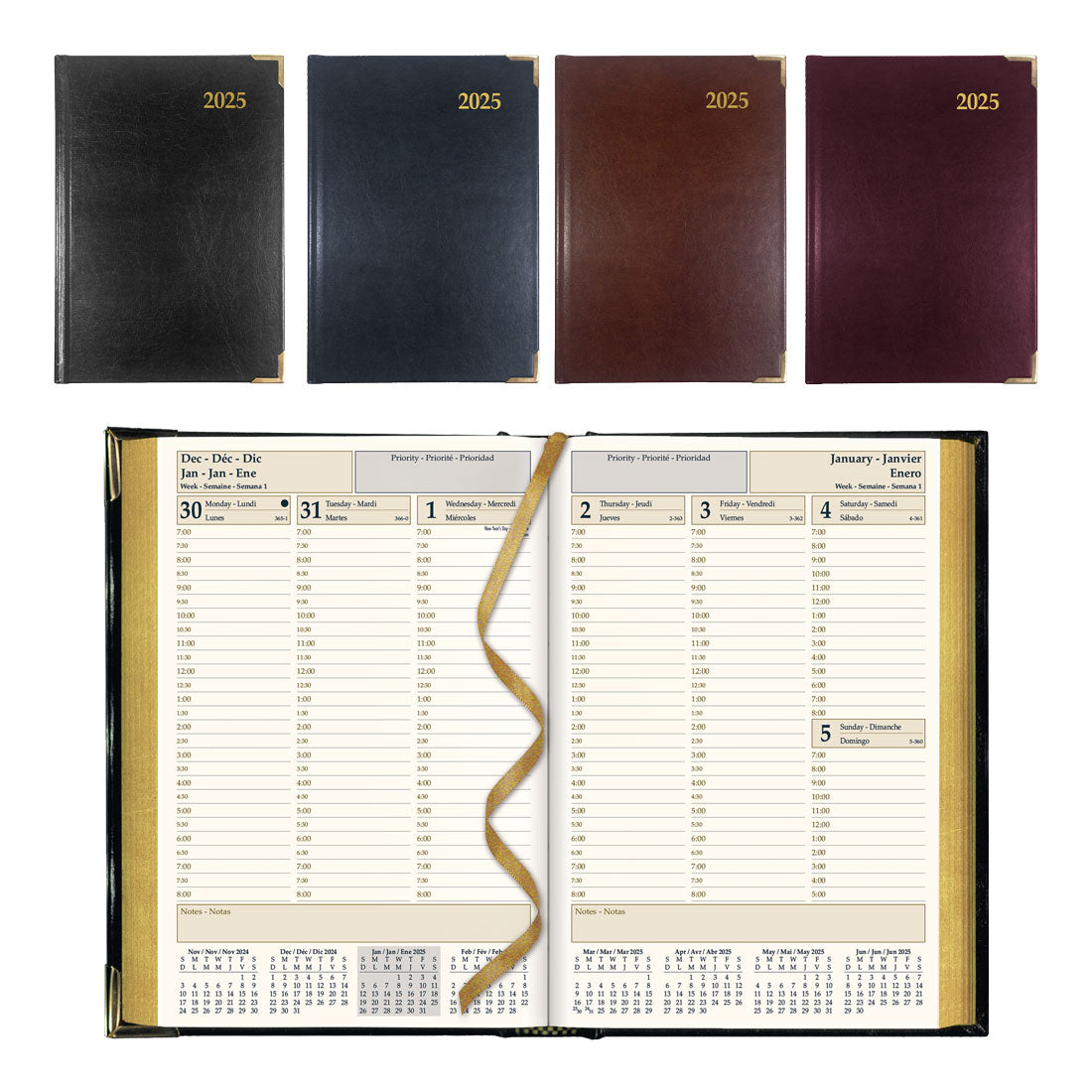 Executive Weekly Planner 2025, Assorted colors, CBE507.ASX