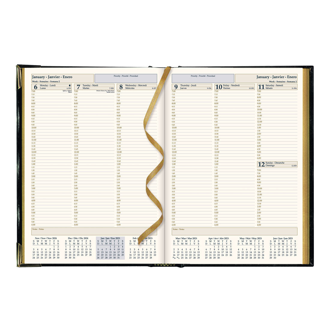 Executive Weekly Planner 2025, Assorted colors, CBE512.ASX