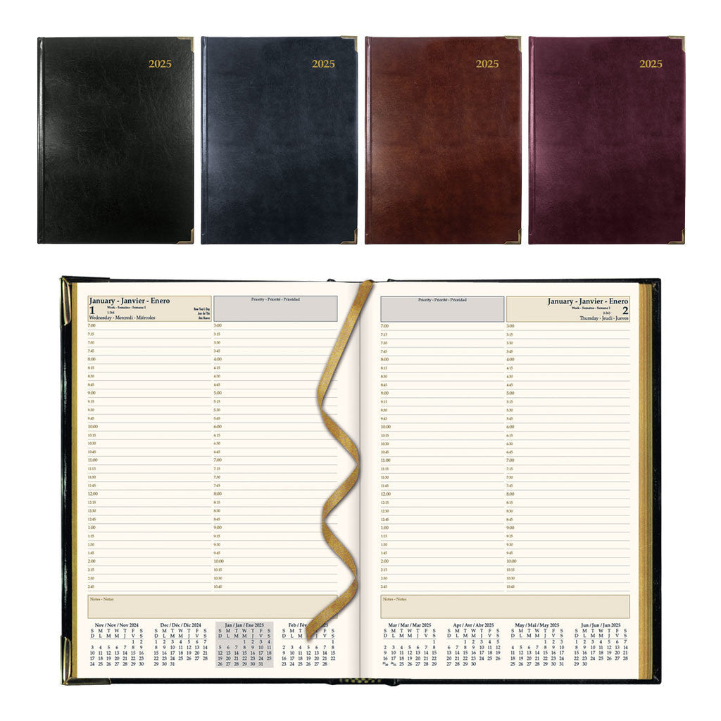 Executive Daily Planner 2025, Assorted colors (CBE514.ASX-25) | Rediform executive-daily-planner-2025-assorted-colors-cbe514-asx-25-rediform