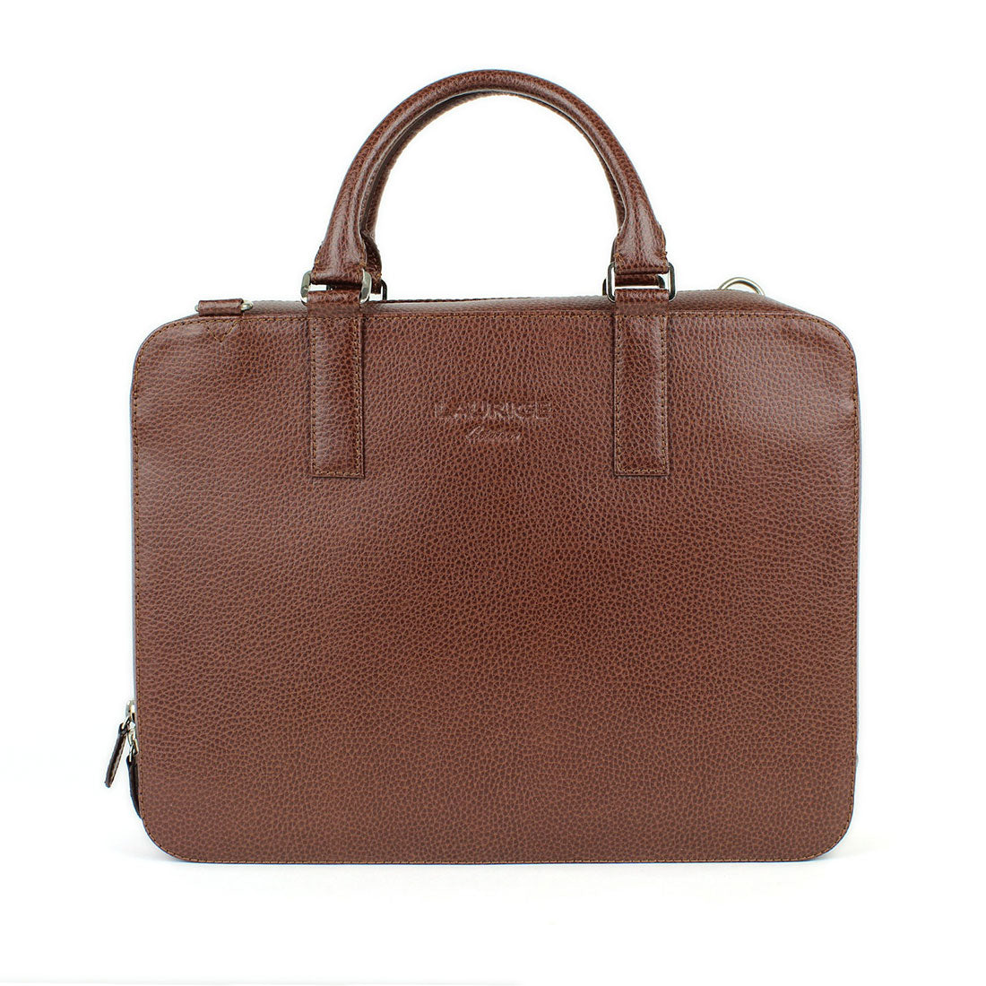 Small Laptop Briefcase - Brown#color_laurige-brown