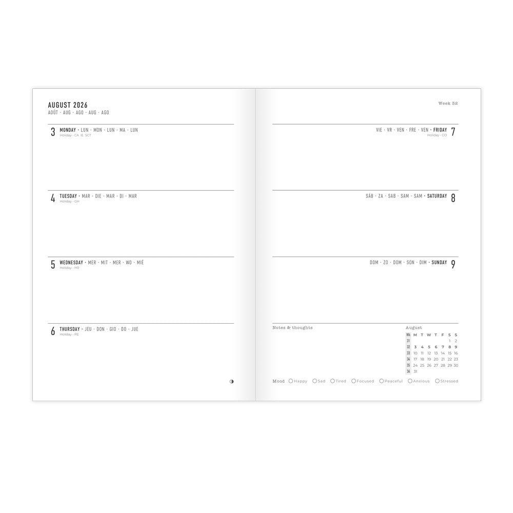 Letts A5 Planners Timeless Layout  #color_stripes-lilac