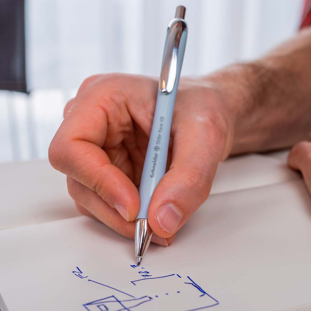 Rave Ballpoint Pen XB, Trend Edition, Box of 5 units#color_arctic-blue