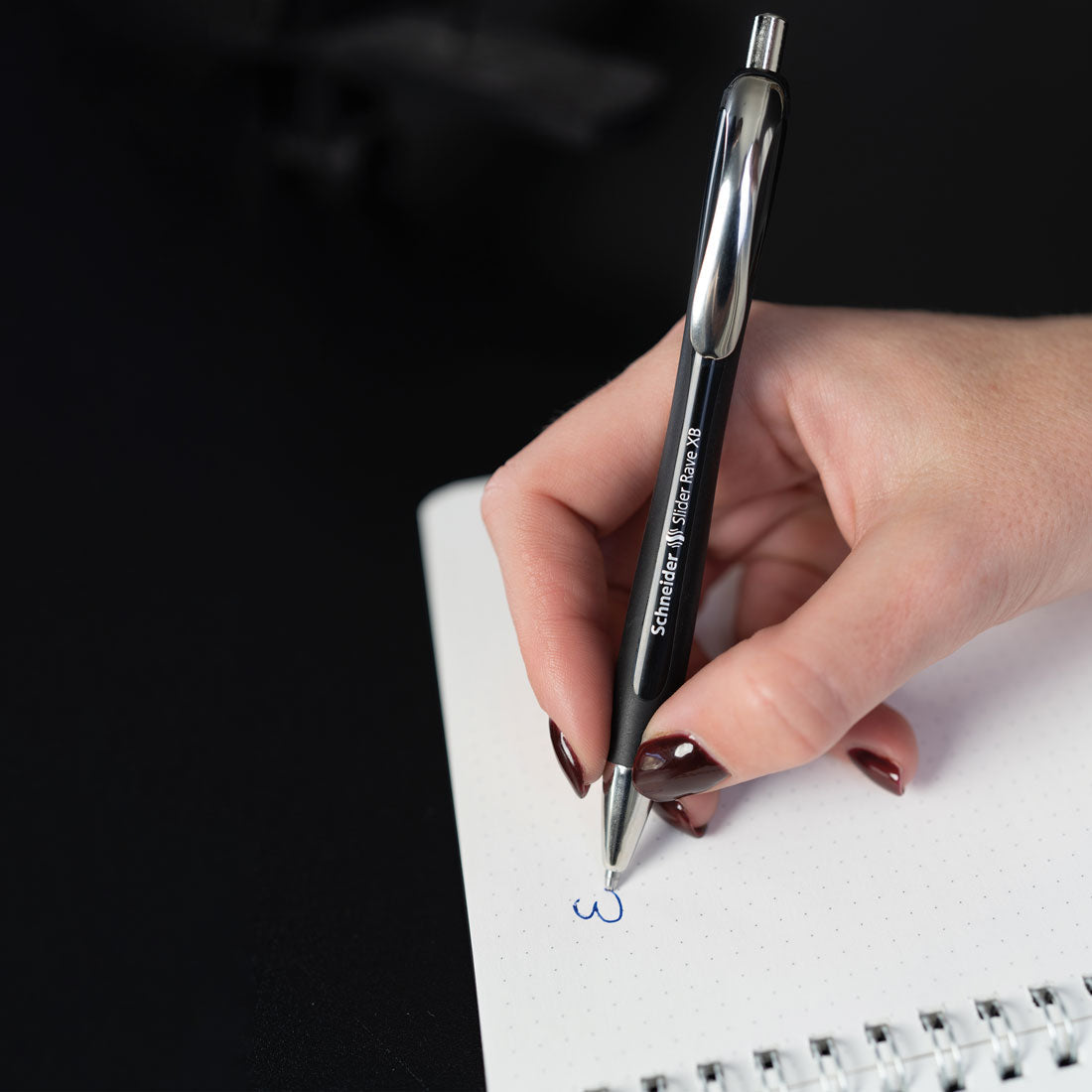 Schneider Rave Retractable Ballpoint Pen XB, Special Limited Edition, Blue Ink, Promo Set of 3 Units + 1 FREE Pen 132564