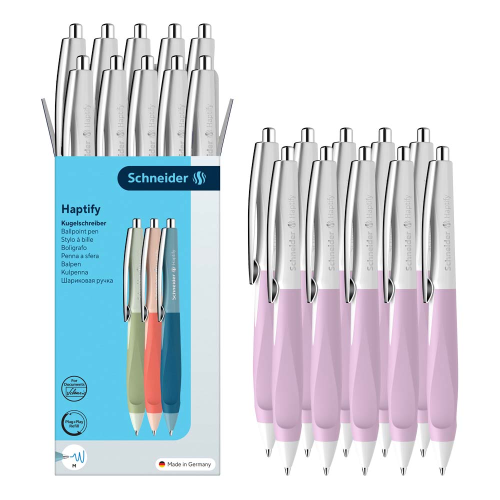 Haptify Ballpoint Pen M, Box of 10#color_white-lilac
