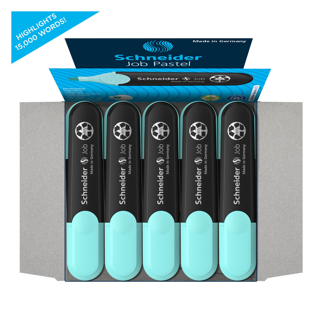 Job Pastel Highlighter, Box of 10un.#ink-color_turquoise