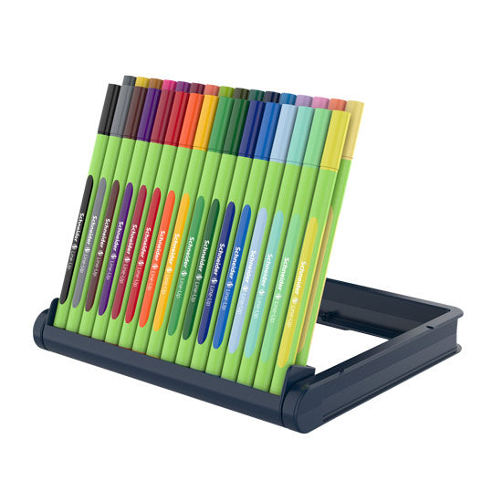 Line-Up Fineliners 0.4mm with Case stand, 32 pieces