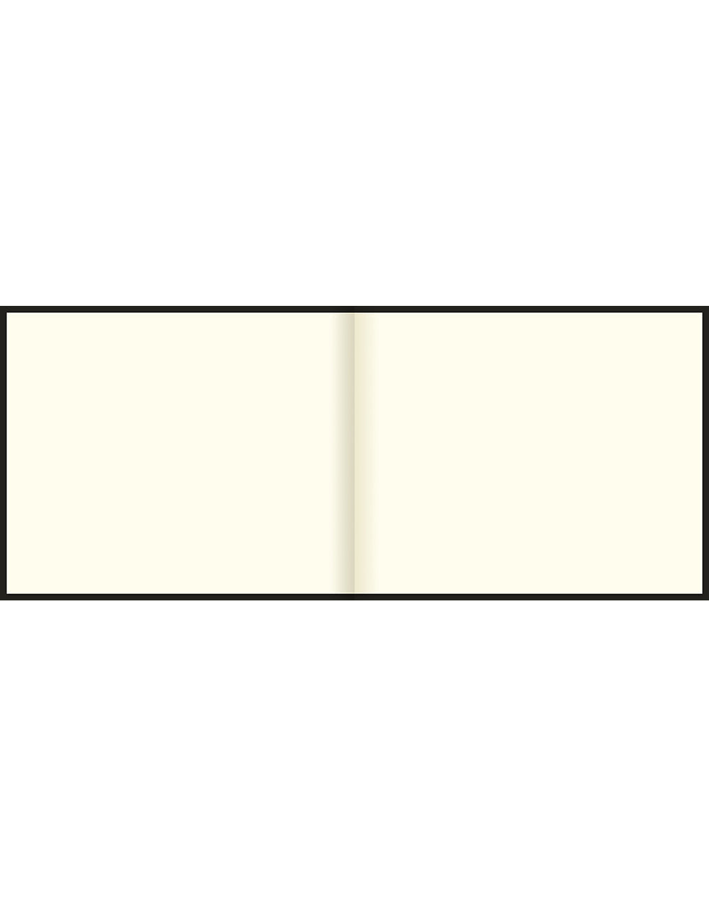 Classic Quarto Landscape Plain Guest Book Black #color_black