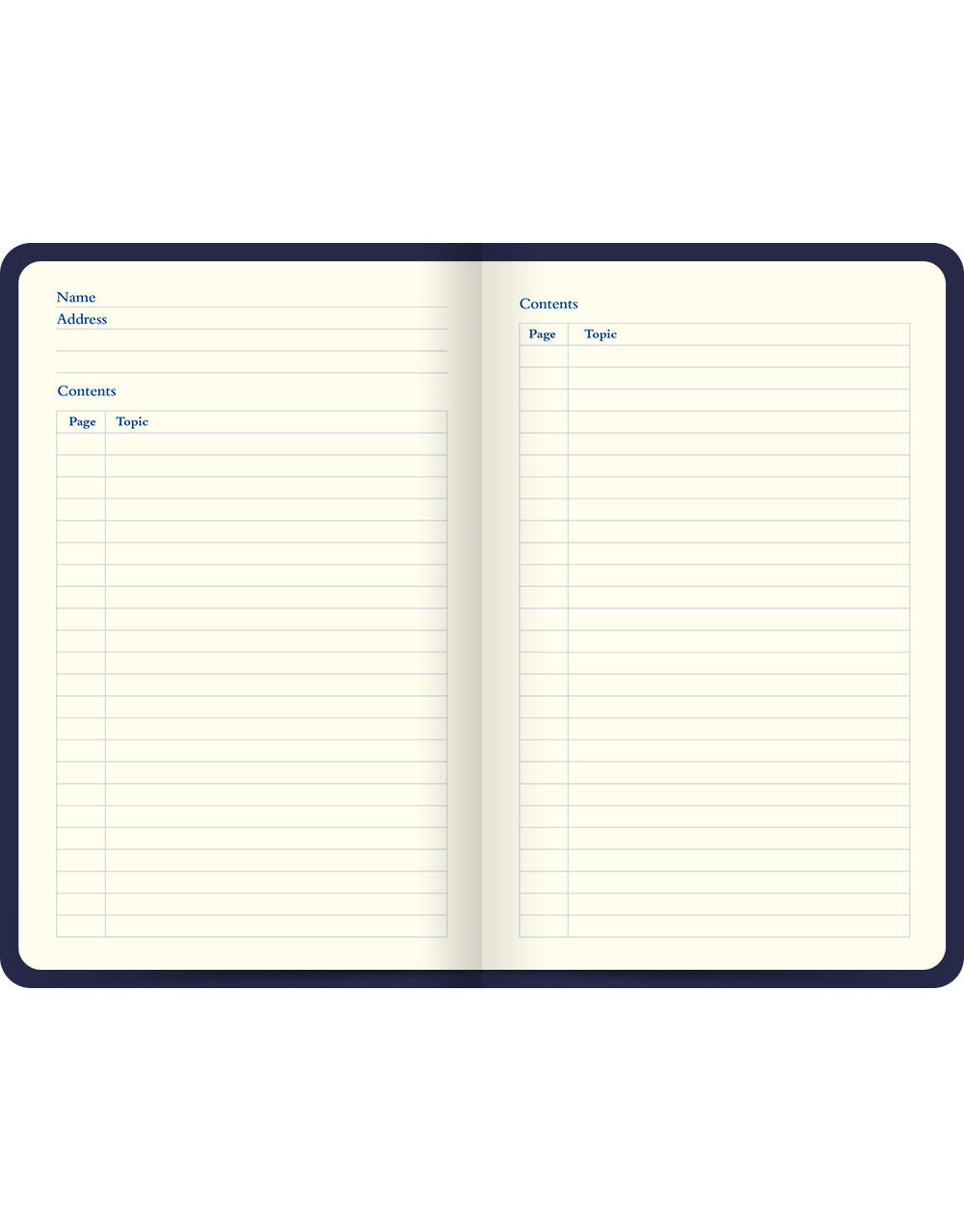 Icon Book Ruled Notebook Navy#color_navy