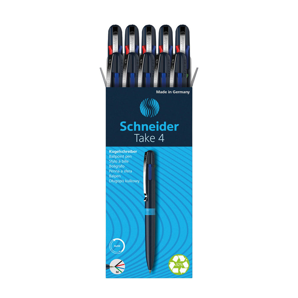 Schneider Take 4 Multi 4- Color Ballpoint Pen M - Blue on Rediform
