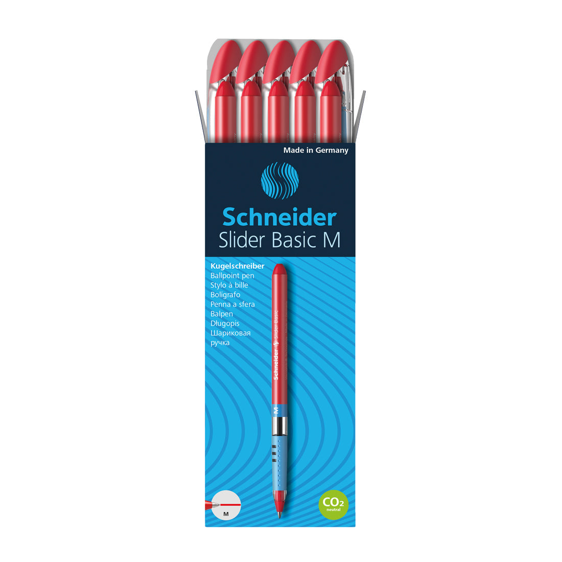 Slider BASIC Ballpoint Pens M, Box of 10#ink-color_red