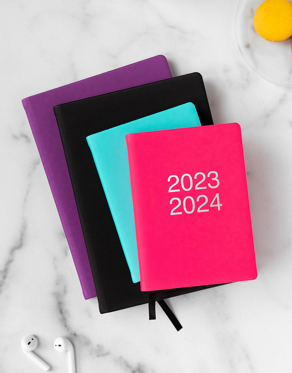 Dazzle A5 Week to View Planner 2023-2024 - Multilanguage - Purple - Letts of London#color_dazzle-purple