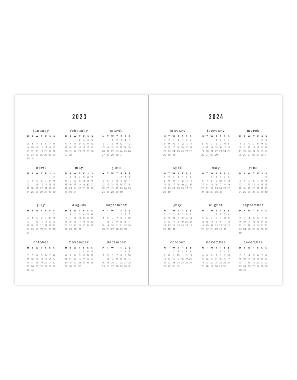 Spring Valley A5 Week to View 18-Month Planner 2023-2024 - Multilanguage - Green - Letts of London#color_spring-valley-green