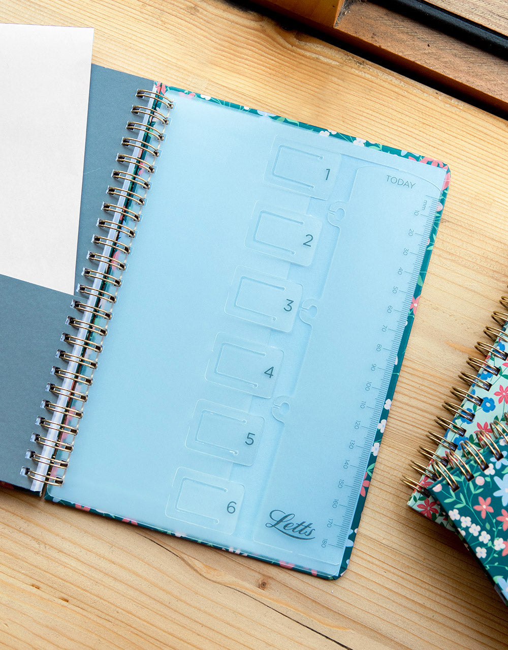 Spring Valley A5 Week to View 18-Month Planner 2023-2024 - Multilanguage - Green - Letts of London#color_spring-valley-mint