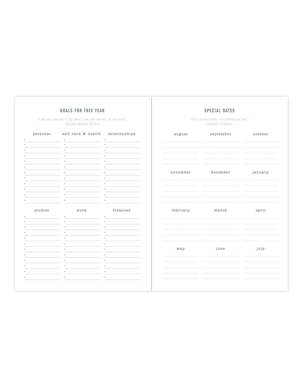Conscious A6 Day to a Page Planner with Appointments 2023-2024 - Multilanguage - Ocean - Letts of London#color_conscious-ocean