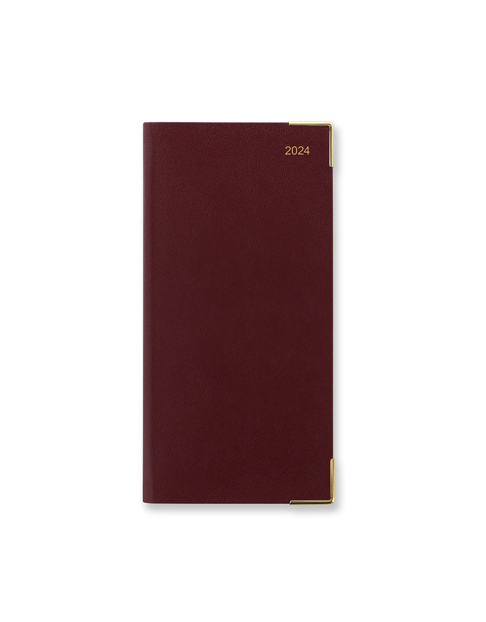 Classic Slim Landscape Month to View Diary 2024 - English#color_burgundy