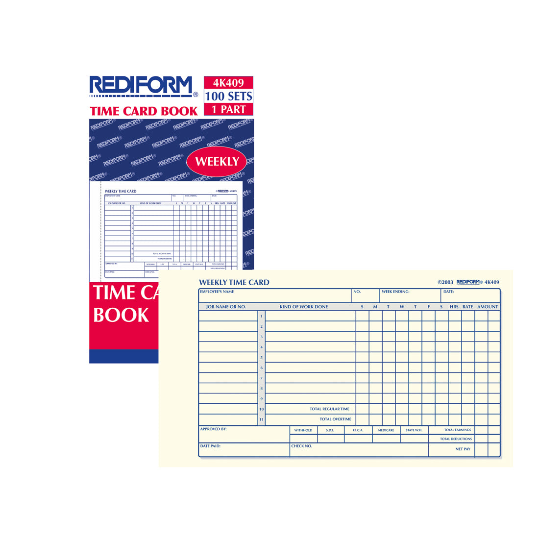 Time Card Pad