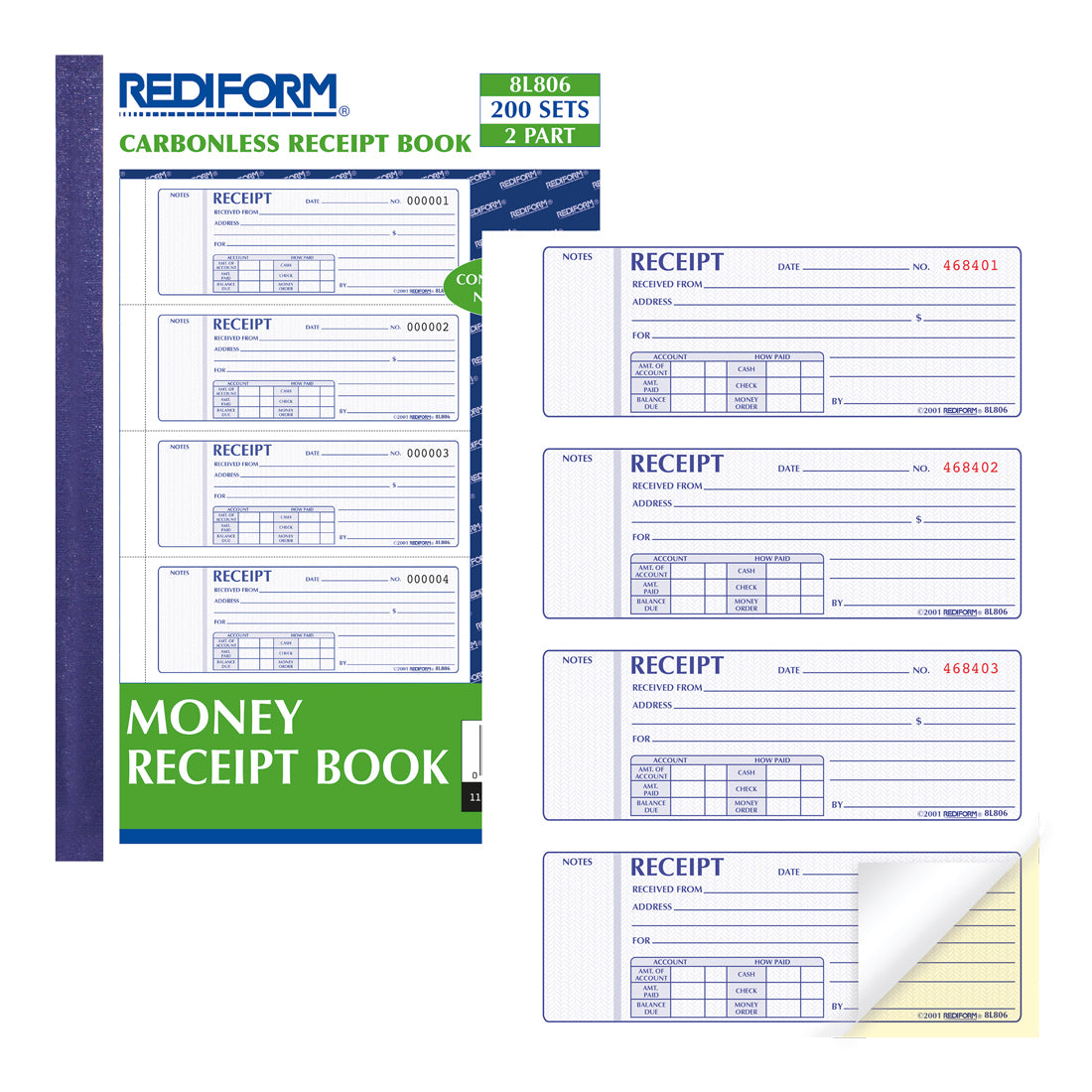 Money Receipt Book 8L806